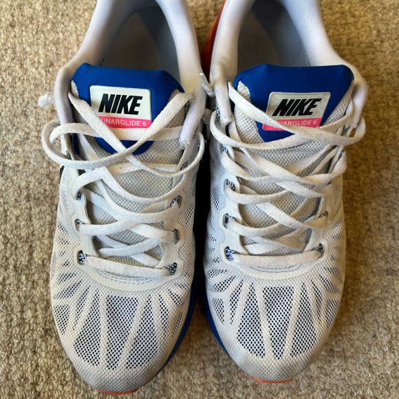 👟 NIKE LUNARGLIDE 6 - WHITE BLUE PINK - WOMENS SIZE 9 - Picture 3 of 8